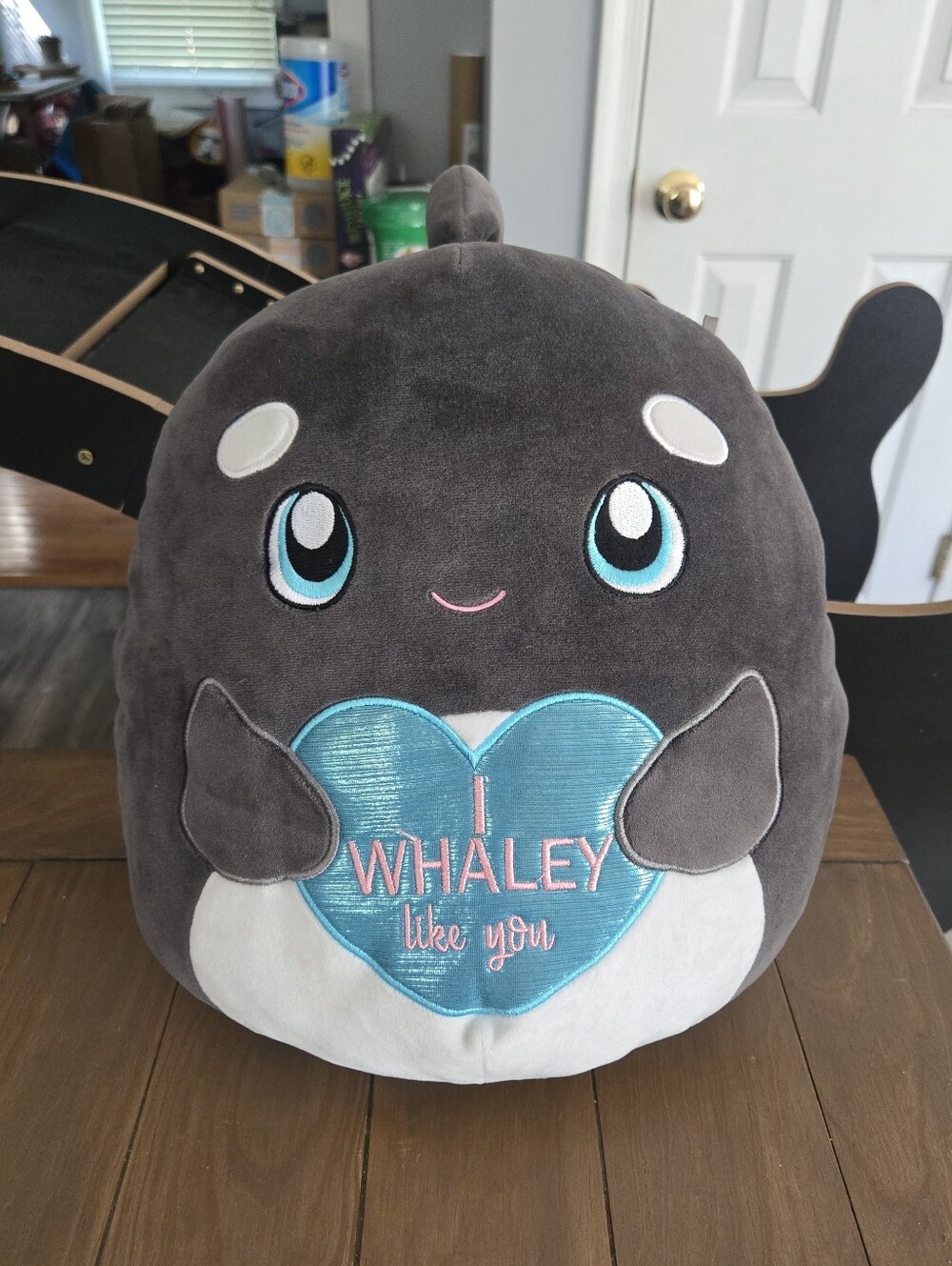 Squishmallows 12" Kai the Orca Whale Valentine's Day Plush